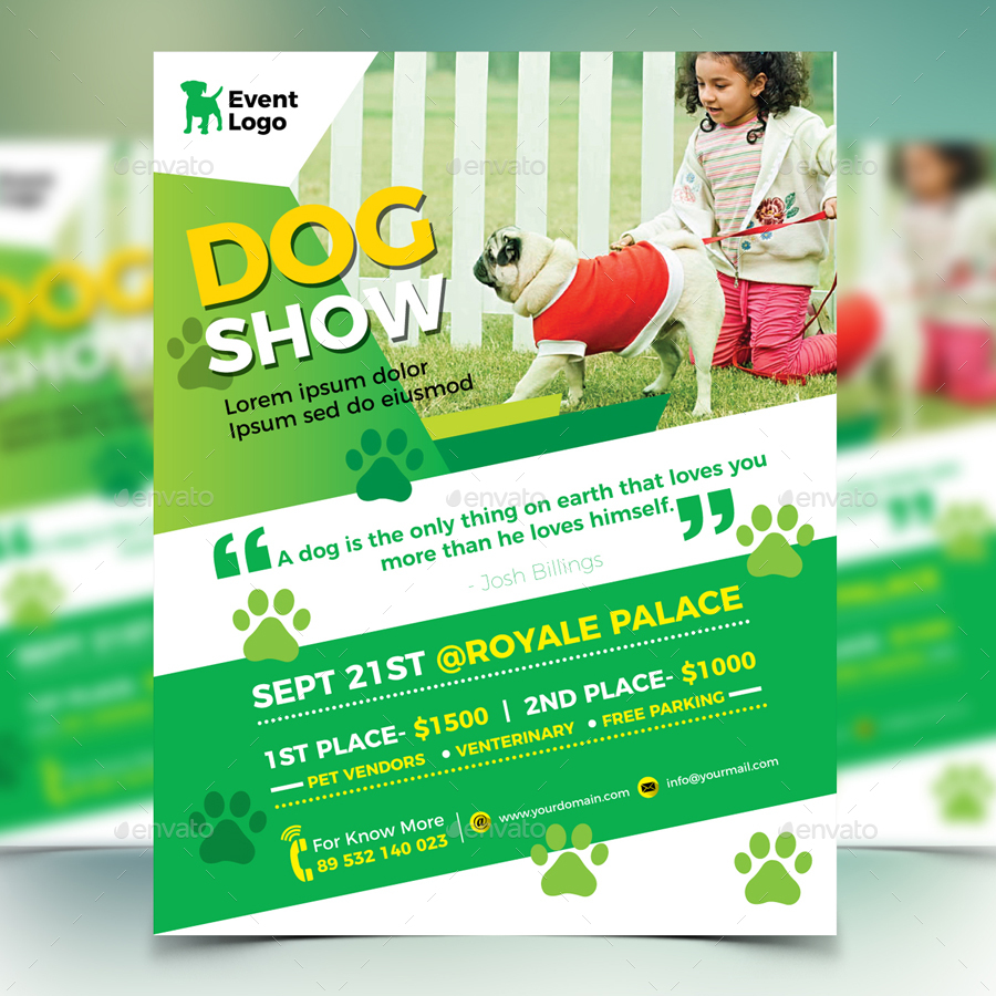 Dog Show Flyer, Print Templates GraphicRiver